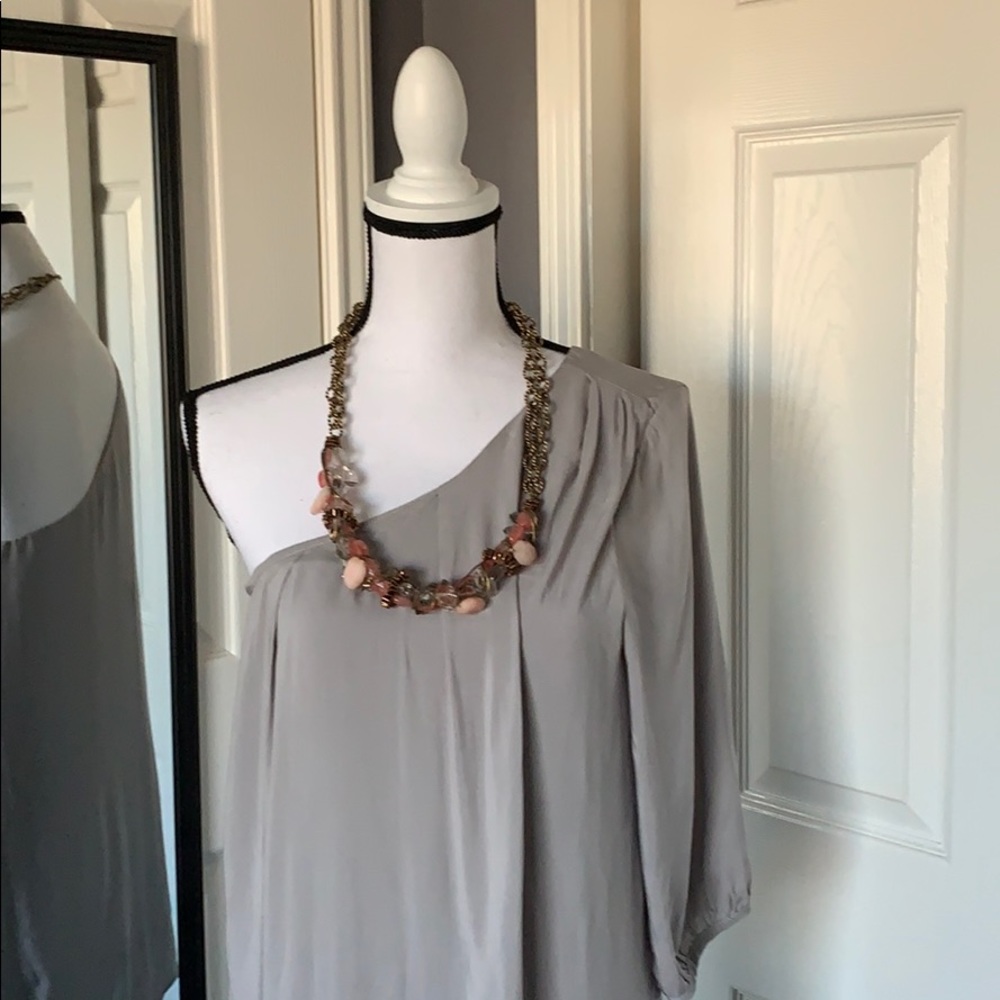 🍀2 for $25 Francesca's Collections grey dress - Picture 2 of 6